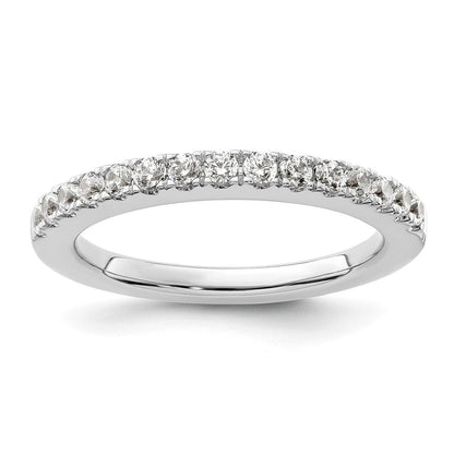 14K Weißgold Ehering mit 0,5 ct. im Labor gezüchteten Diamanten, VS/SI+ G+, komplett