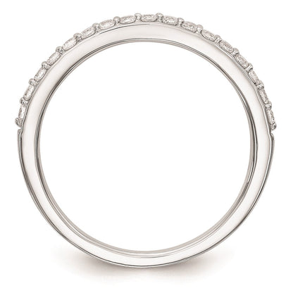 14K Weißgold Ehering mit natürlichen Diamanten