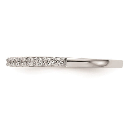 14K Weißgold Ehering mit natürlichen Diamanten