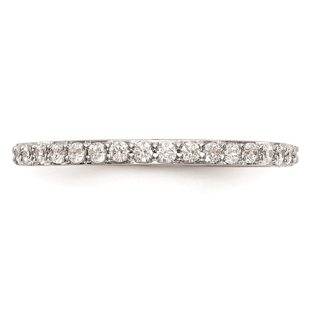 14K Weißgold Ehering mit natürlichen Diamanten