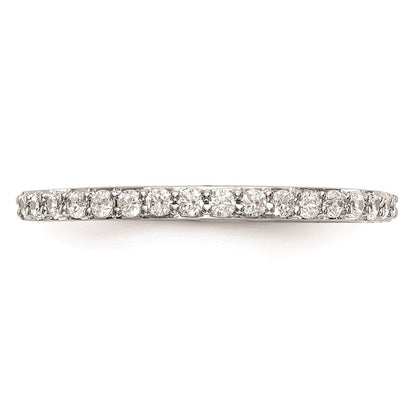 14K Weißgold Ehering mit natürlichen Diamanten
