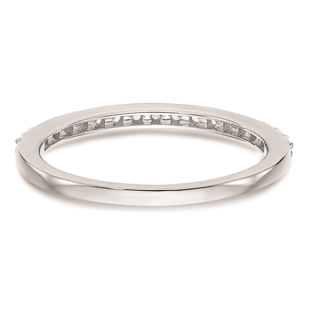 14K Weißgold Ehering mit natürlichen Diamanten