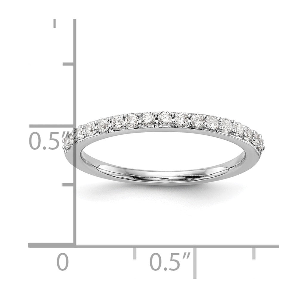14K Weißgold Ehering mit natürlichen Diamanten