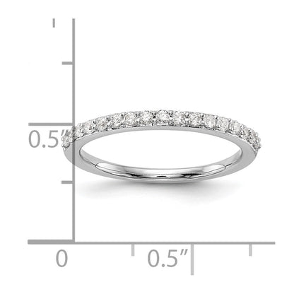 14K Weißgold Ehering mit natürlichen Diamanten