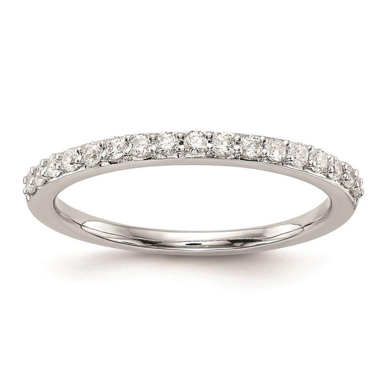 14K Weißgold Ehering mit natürlichen Diamanten