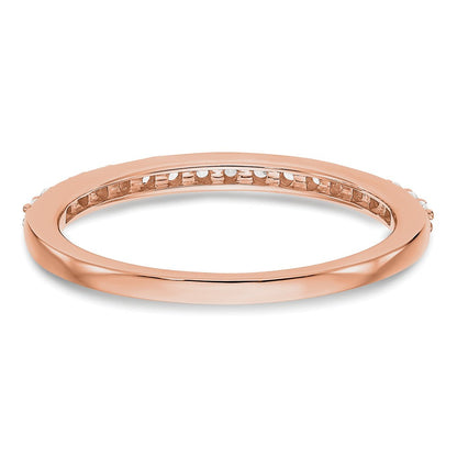 14K Roségold Ehering mit echten Diamanten