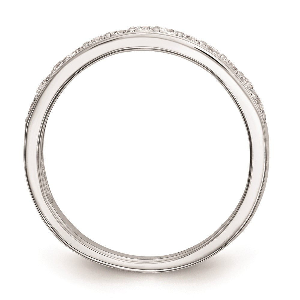 14K Weißgold Ehering mit natürlichen Diamanten