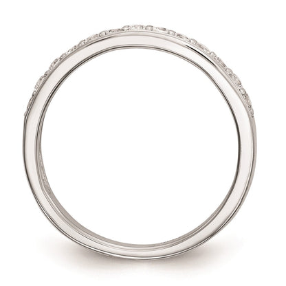 14K Weißgold Ehering mit natürlichen Diamanten