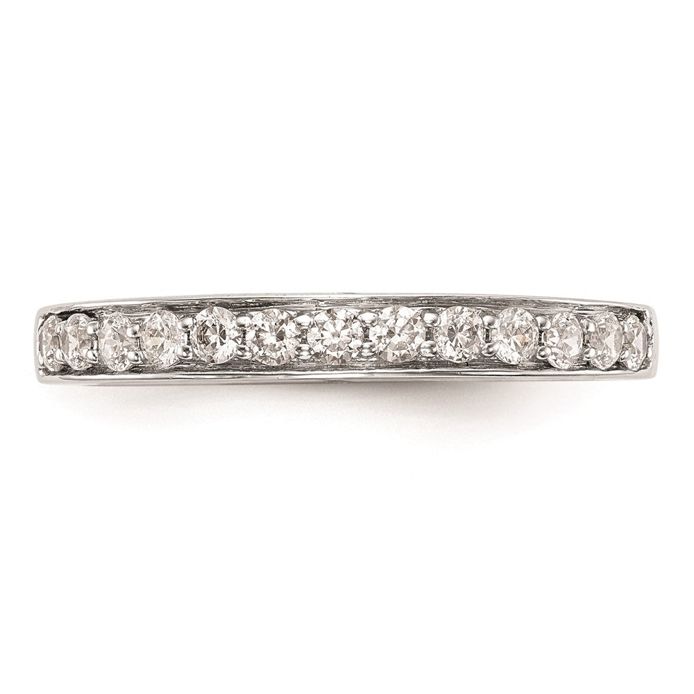 14K Weißgold Ehering mit natürlichen Diamanten