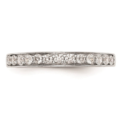 14K Weißgold Ehering mit natürlichen Diamanten