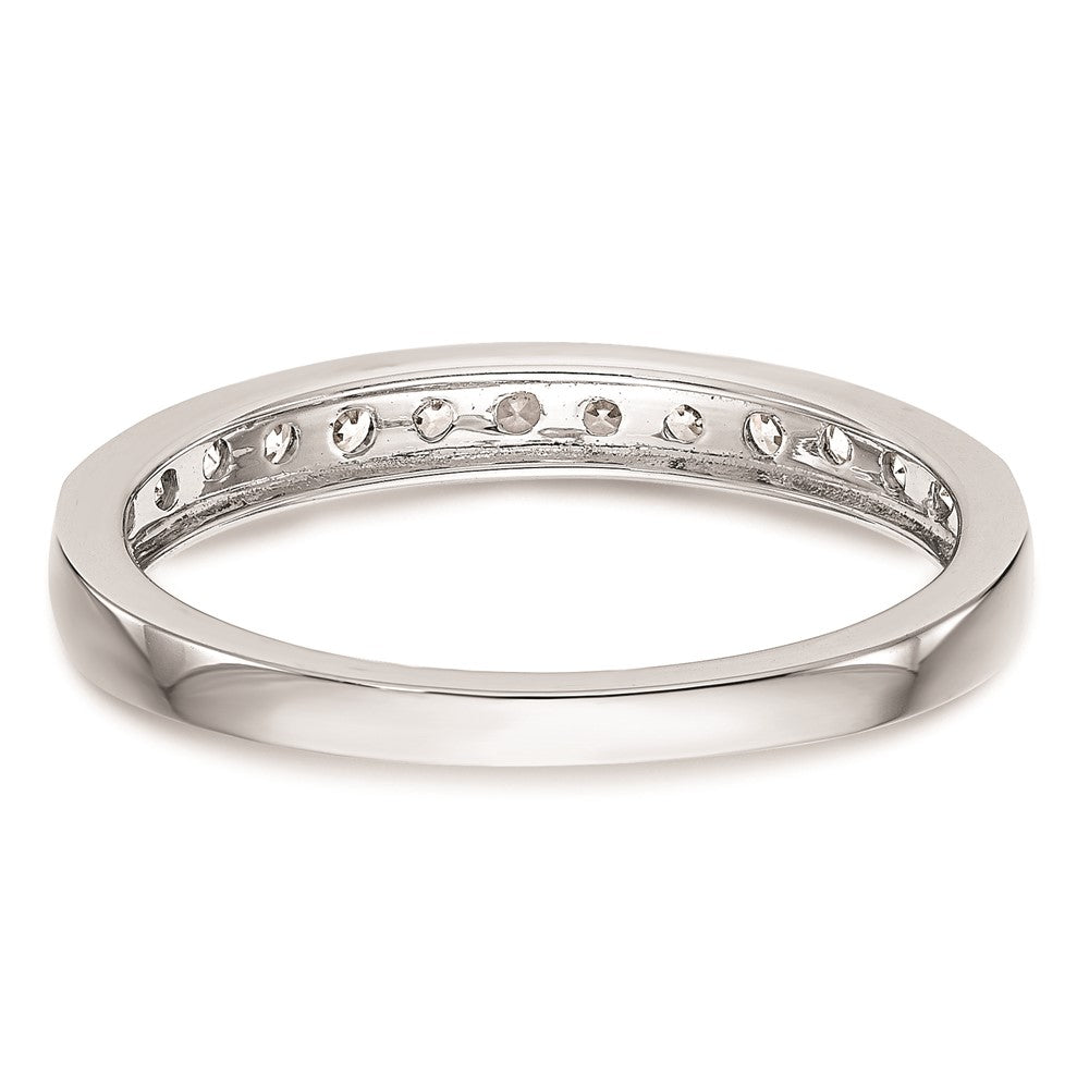 14K Weißgold Ehering mit natürlichen Diamanten