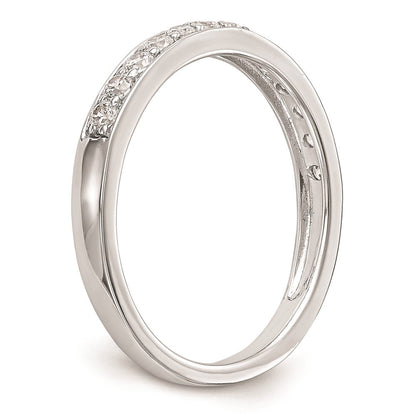 14K Weißgold Ehering mit natürlichen Diamanten