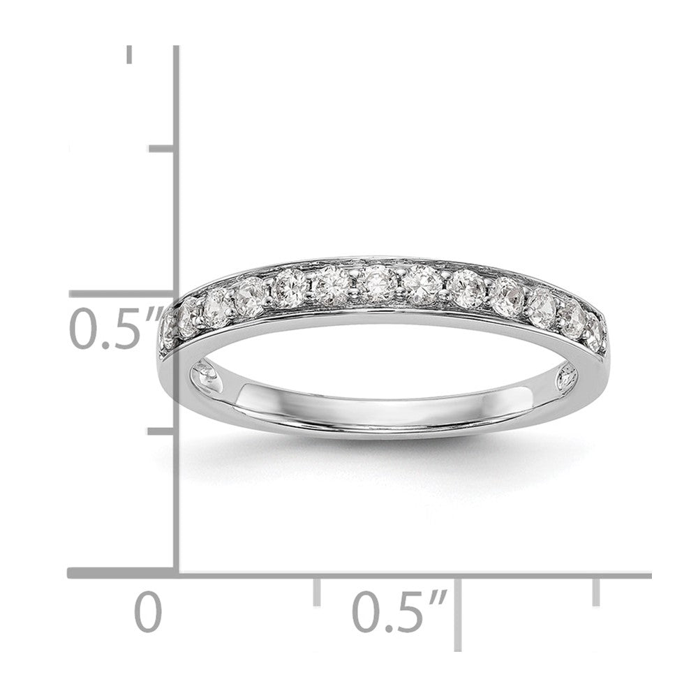 14K Weißgold Ehering mit natürlichen Diamanten