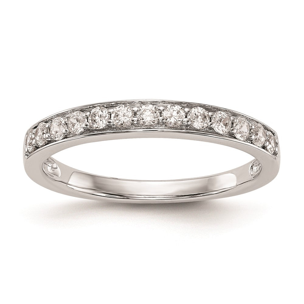 14K Weißgold Ehering mit natürlichen Diamanten