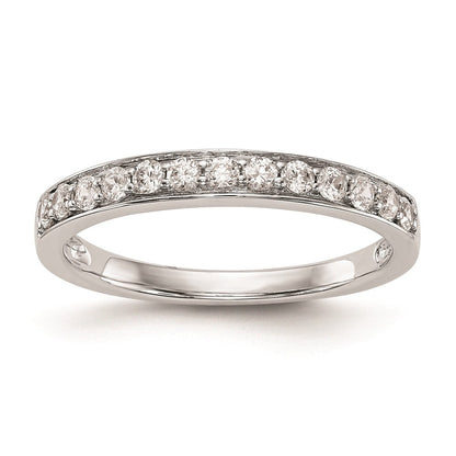 14K Weißgold Ehering mit natürlichen Diamanten
