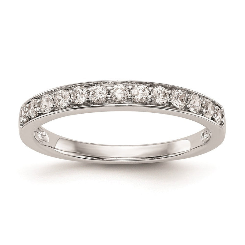 14K Weißgold Ehering mit natürlichen Diamanten