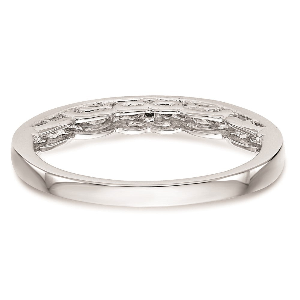 14K Weißgold Trauring mit rundem natürlichem Diamant