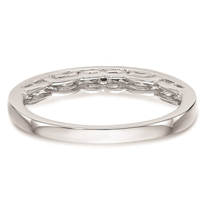 14K Weißgold Trauring mit rundem natürlichem Diamant