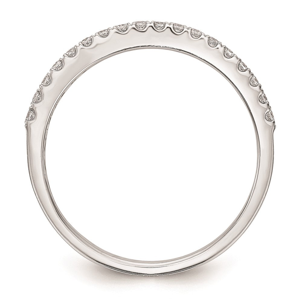 14K Weißgold Ehering mit rundem natürlichem Diamant