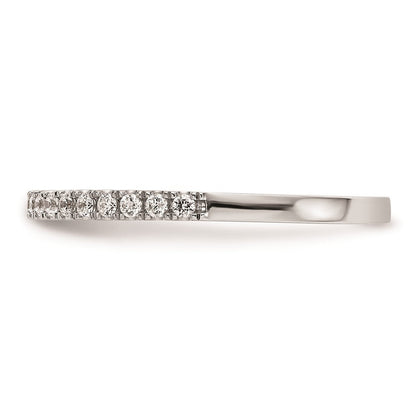 14K Weißgold Ehering mit rundem natürlichem Diamant