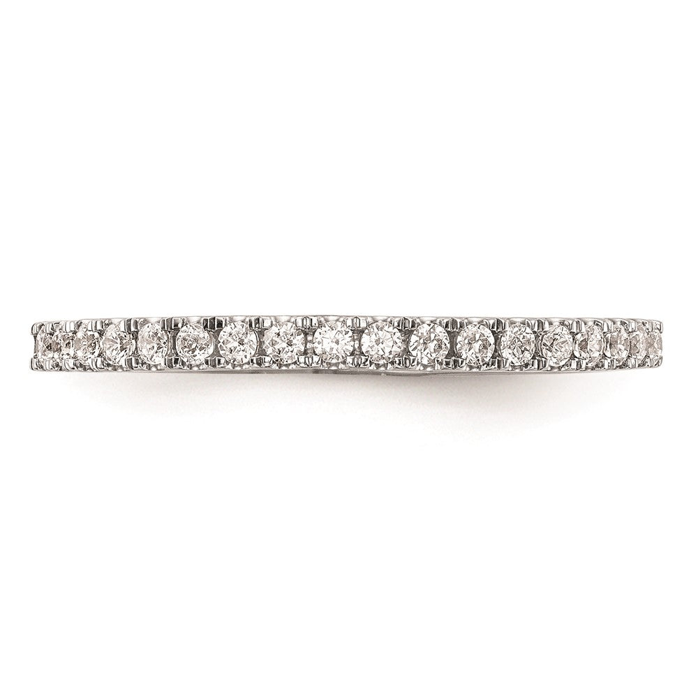 14K Weißgold Ehering mit rundem natürlichem Diamant