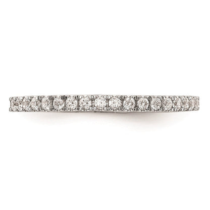 14K Weißgold Ehering mit rundem natürlichem Diamant