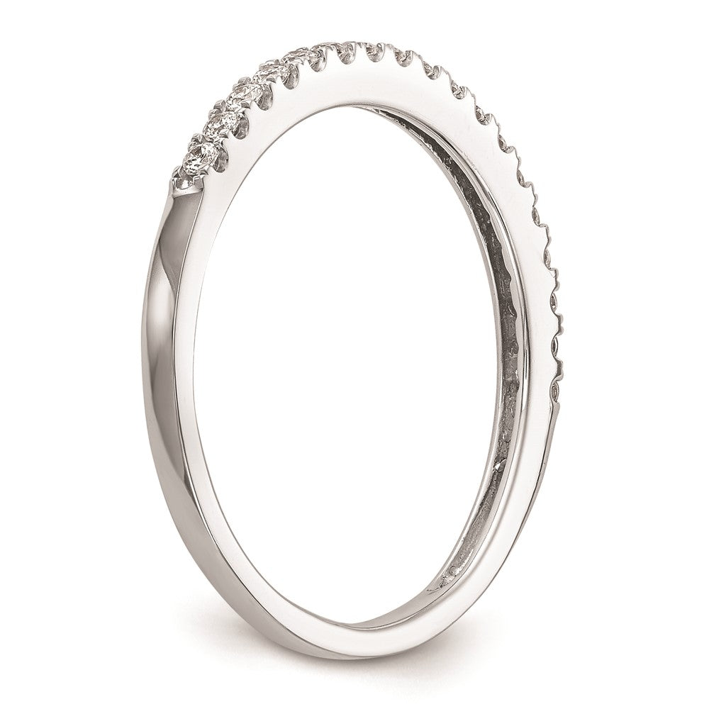 14K Weißgold Ehering mit rundem natürlichem Diamant