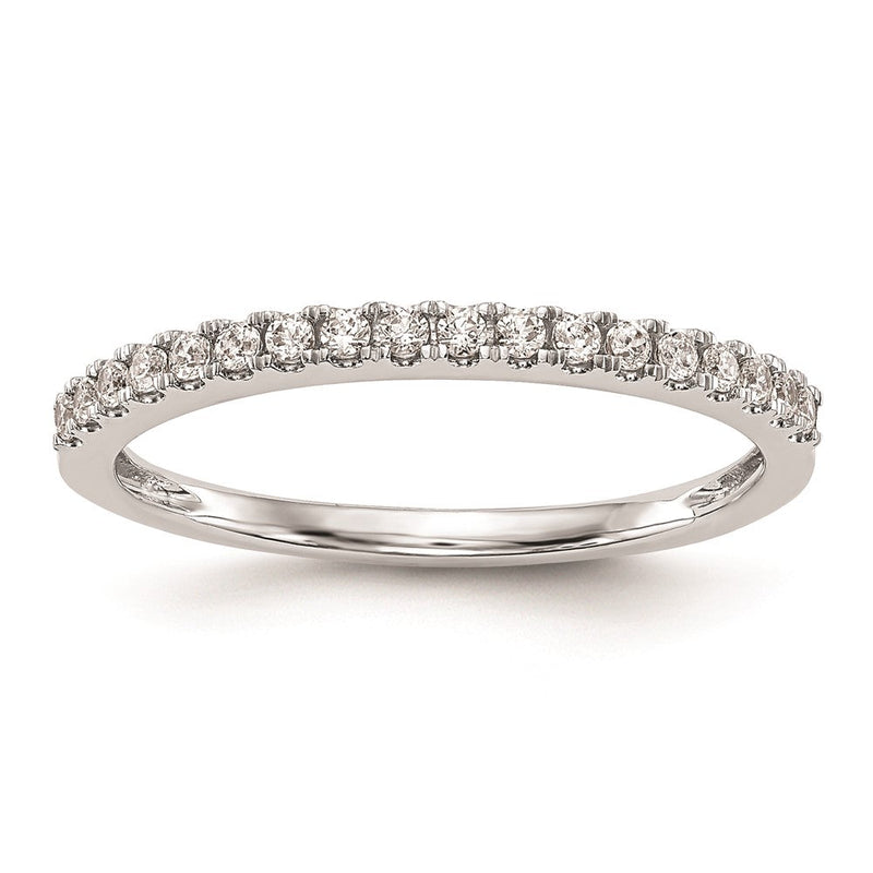 14K Weißgold Ehering mit rundem natürlichem Diamant