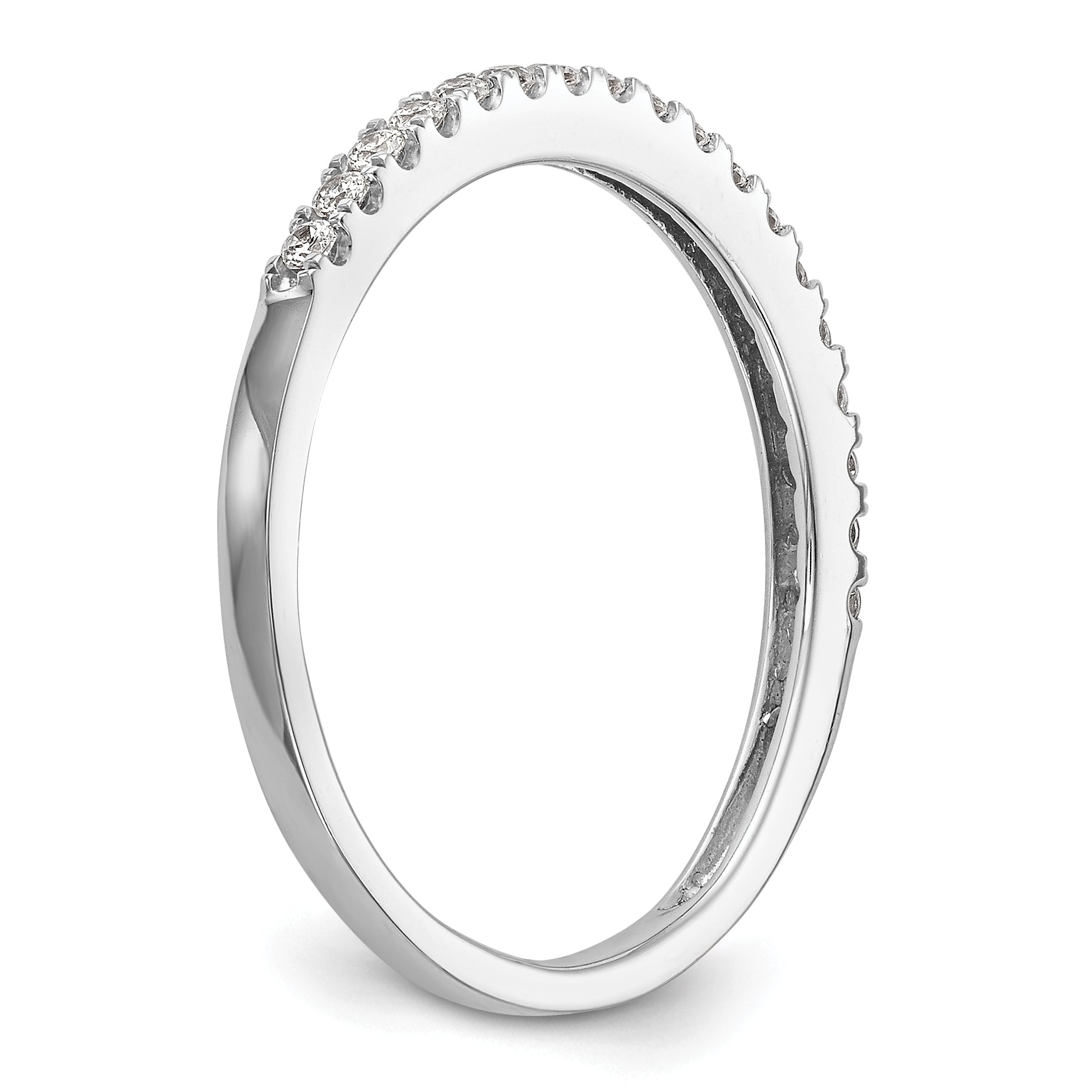 14K Weißgold Ehering mit 0,2 ct. laborgezüchteten Diamanten, VS/SI+ G+