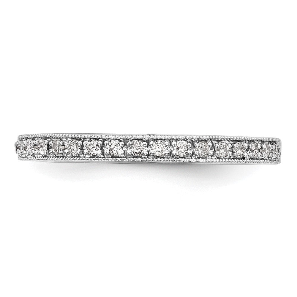 2er-Set Trauringe aus 14K Weißgold mit rundem natürlichem Diamanten