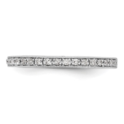 2er-Set Trauringe aus 14K Weißgold mit rundem natürlichem Diamanten