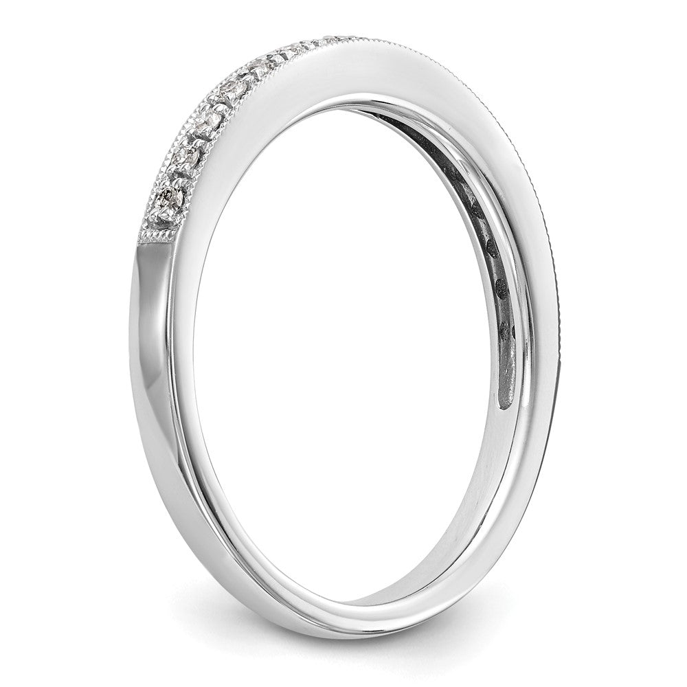 2er-Set Trauringe aus 14K Weißgold mit rundem natürlichem Diamanten