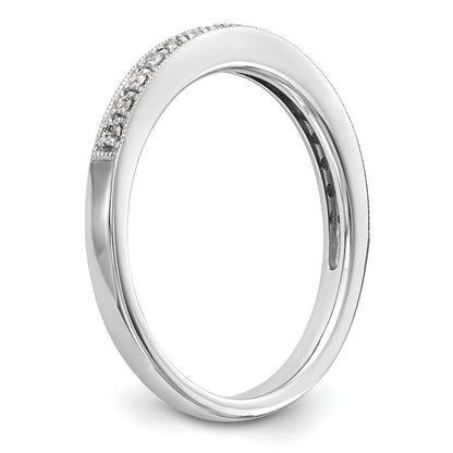 2er-Set Trauringe aus 14K Weißgold mit rundem natürlichem Diamanten