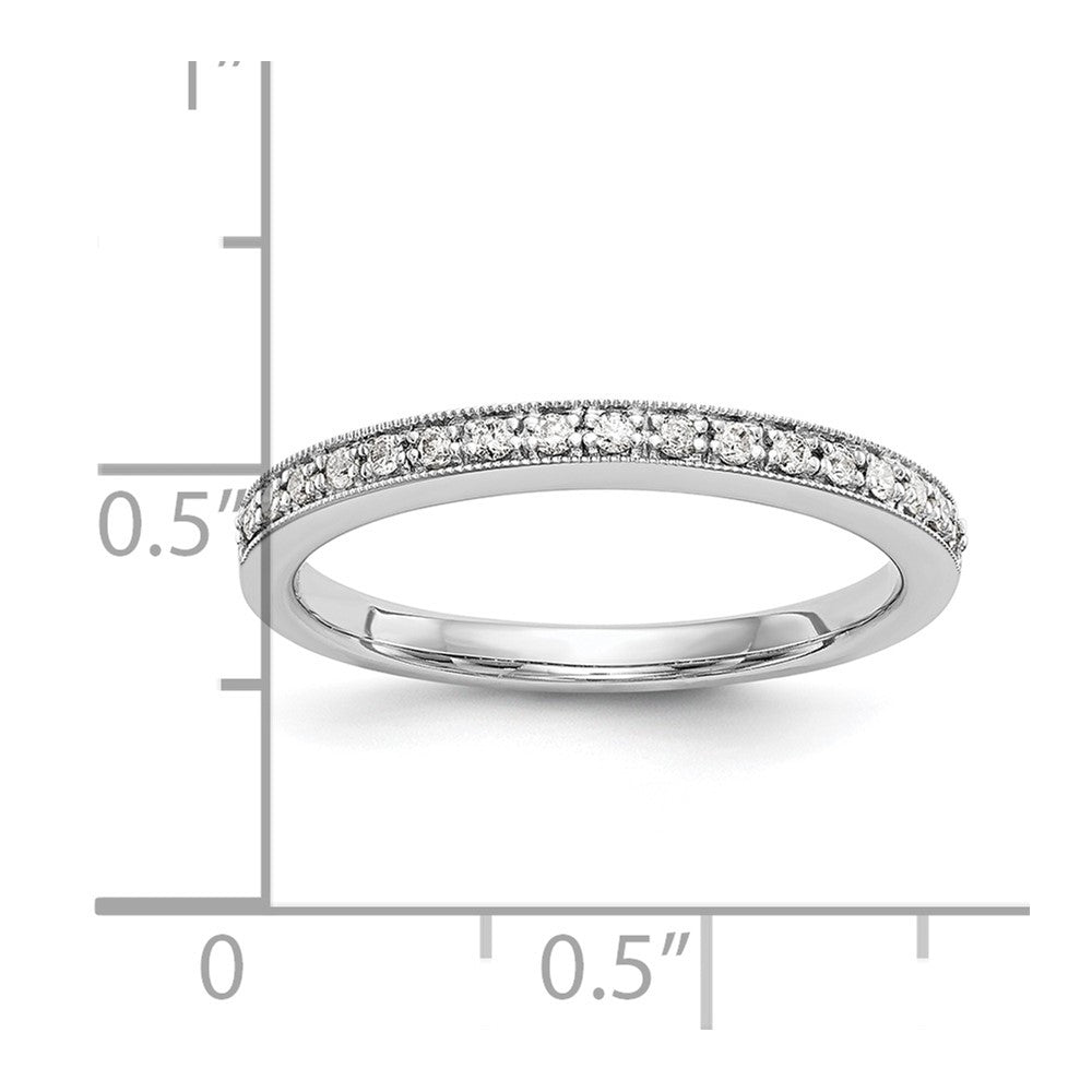 2er-Set Trauringe aus 14K Weißgold mit rundem natürlichem Diamanten