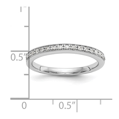2er-Set Trauringe aus 14K Weißgold mit rundem natürlichem Diamanten