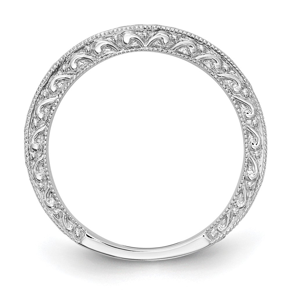 14K Weißgold Ehering mit natürlichen Diamanten
