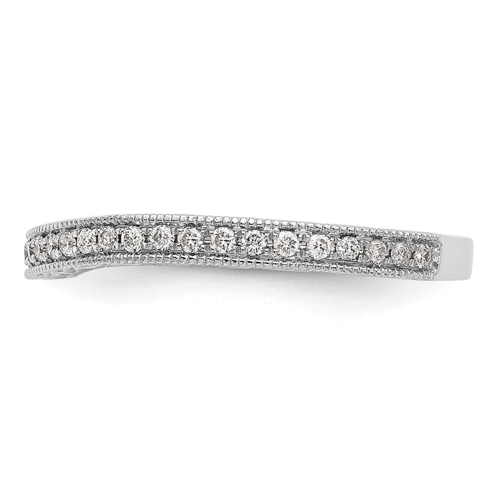 14K Weißgold Ehering mit natürlichen Diamanten