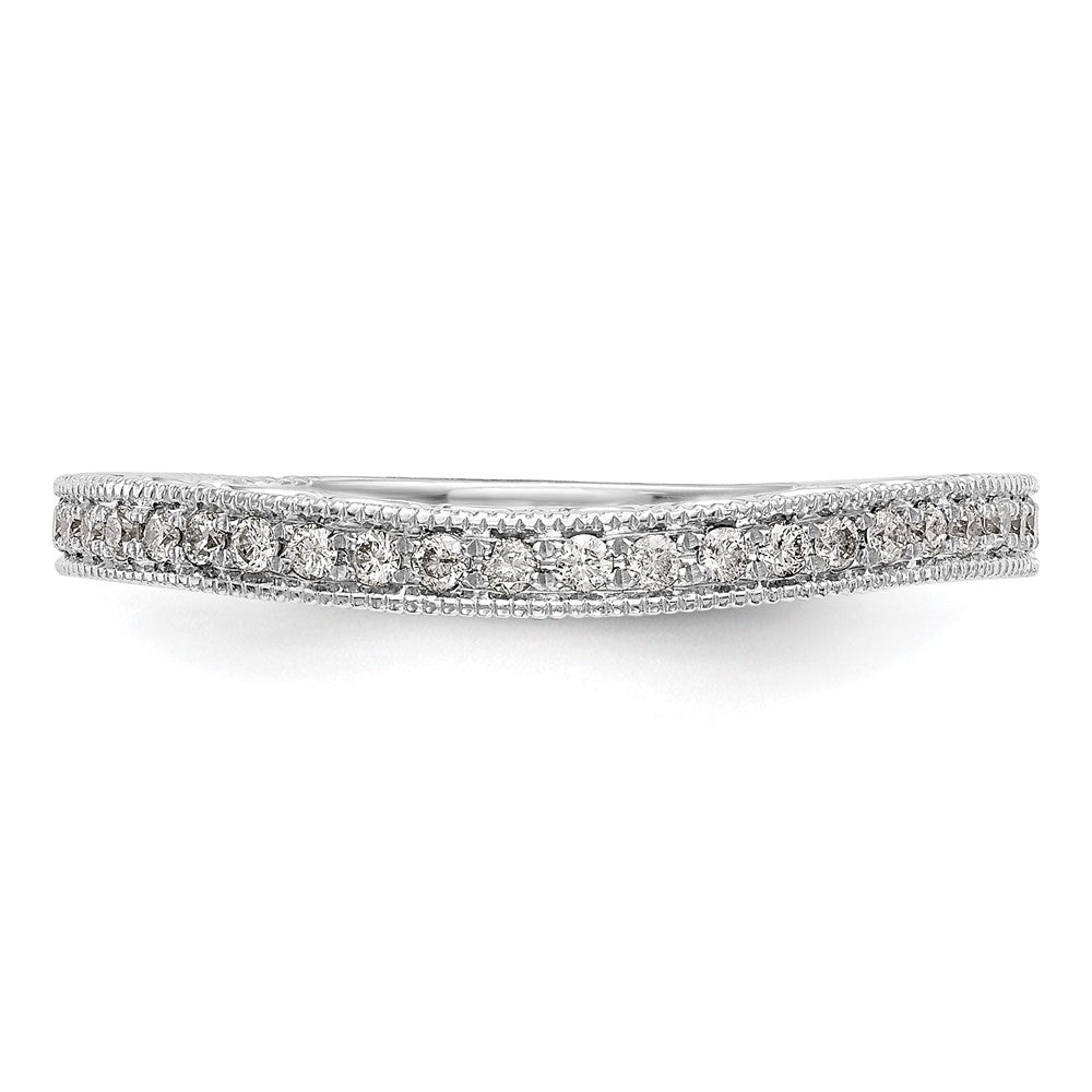 14K Weißgold Ehering mit natürlichen Diamanten