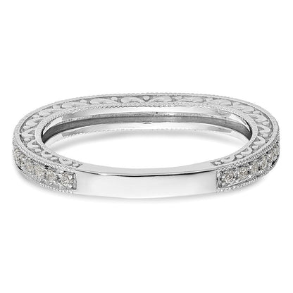 14K Weißgold Ehering mit natürlichen Diamanten