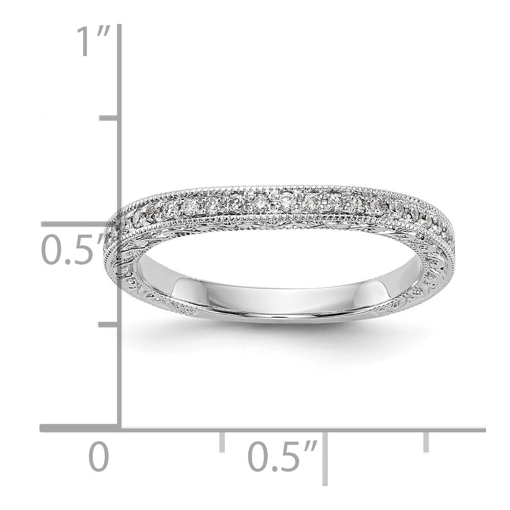 14K Weißgold Ehering mit natürlichen Diamanten