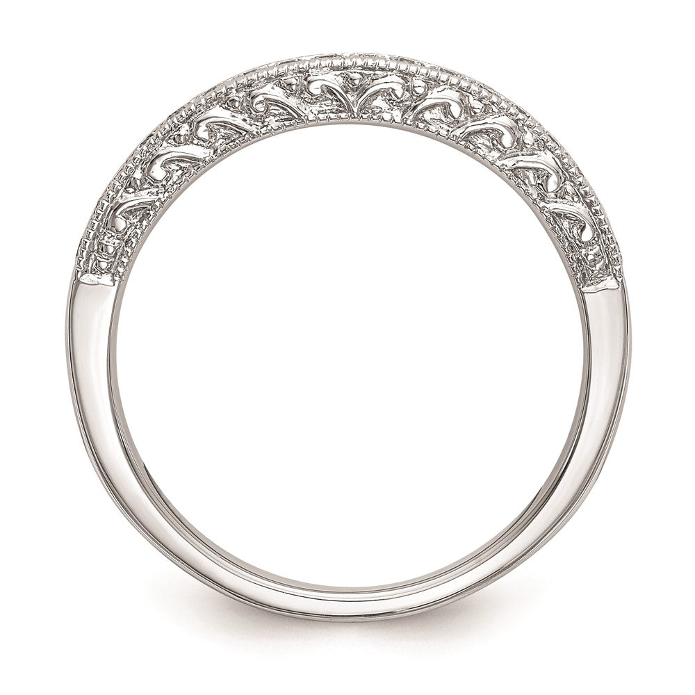 14K Weißgold Ehering mit natürlichen Diamanten