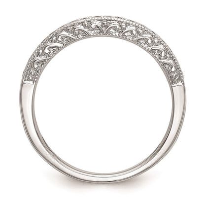 14K Weißgold Ehering mit natürlichen Diamanten