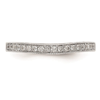 14K Weißgold Ehering mit natürlichen Diamanten