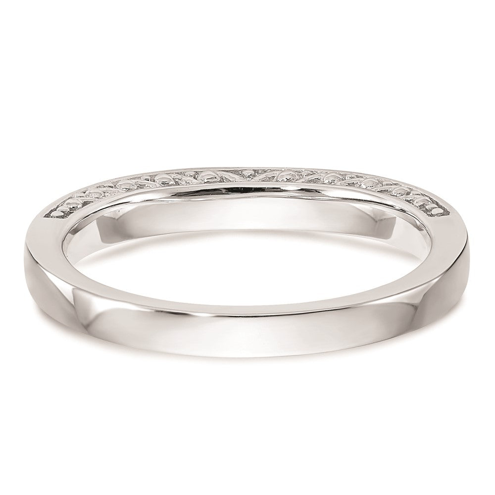 14K Weißgold Ehering mit natürlichen Diamanten