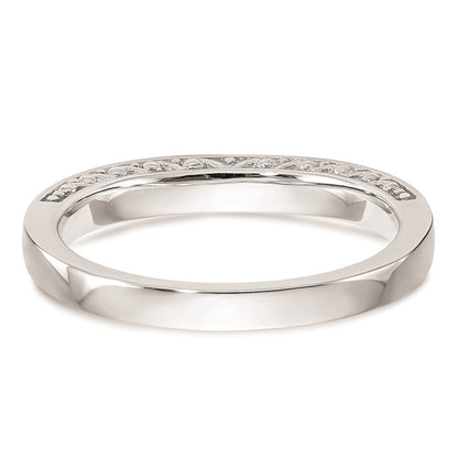 14K Weißgold Ehering mit natürlichen Diamanten