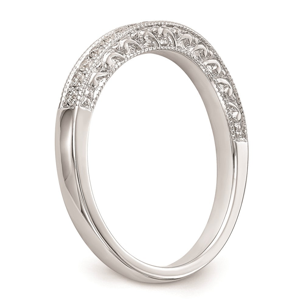 14K Weißgold Ehering mit natürlichen Diamanten