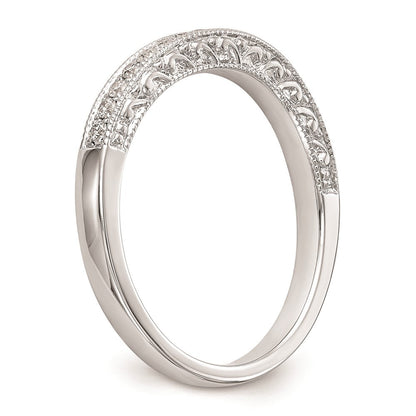 14K Weißgold Ehering mit natürlichen Diamanten
