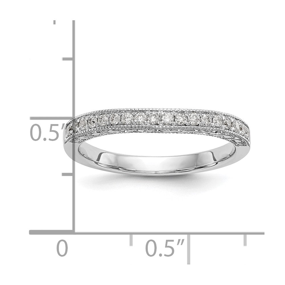 14K Weißgold Ehering mit natürlichen Diamanten