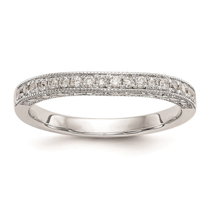 14K Weißgold Ehering mit natürlichen Diamanten