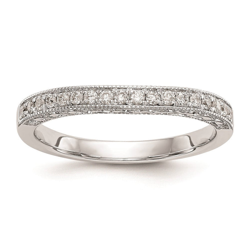 14K Weißgold Ehering mit natürlichen Diamanten